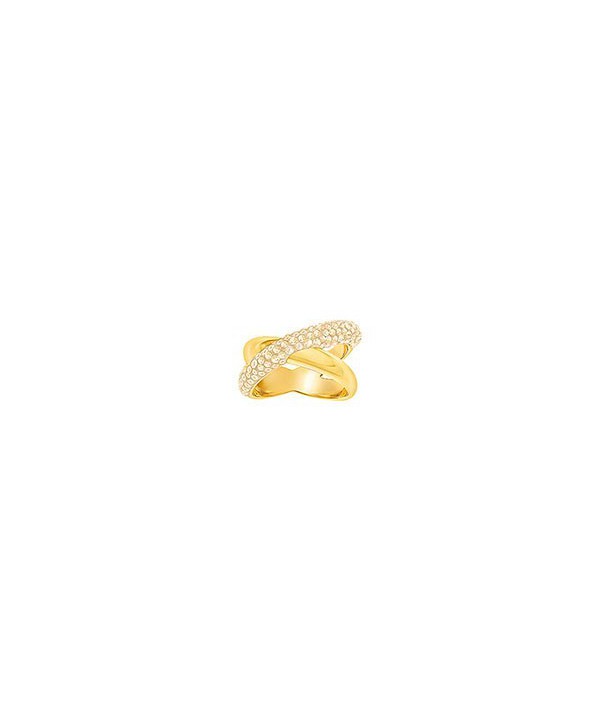 ANELLO CRYSTALDUST CROSS, MARRONE, PLACCATURA ORO 5364796