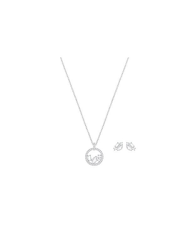 SET DI PENDENTI HENRIETTA, BIANCO, PLACCATURA RODIO 5368072