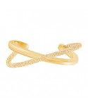 BRACCIALE RIGIDO CRYSTALDUST CROSS, MARRONE, PLACCATURA ORO 5368494