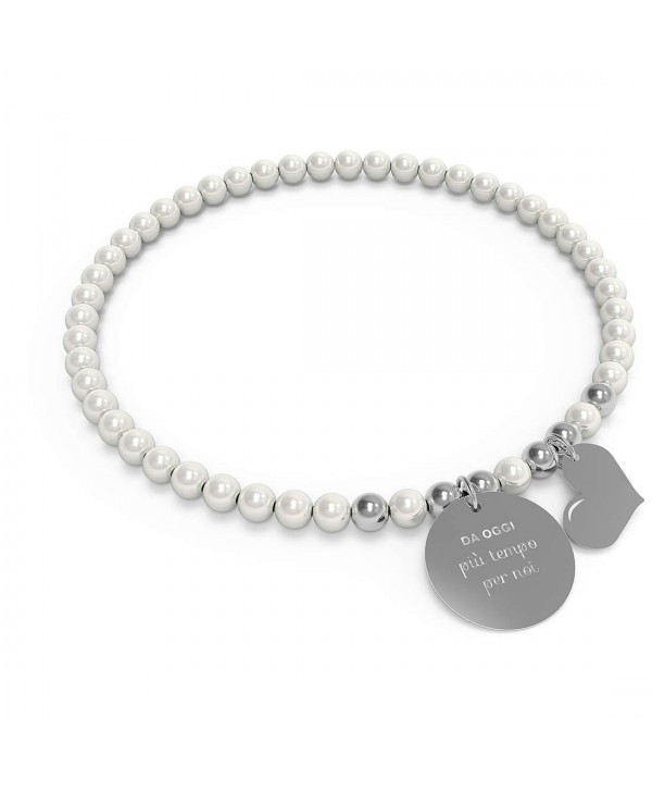 Bracciale Donna Bon Bon Silver "DA OGGI più tempo per noi" B5109/WT