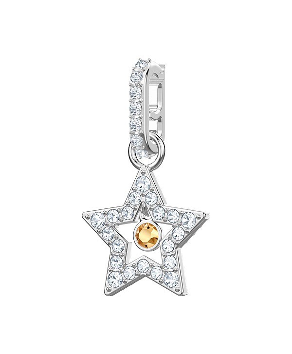 SWAROVSKI REMIX COLLECTION CHARM, STAR, BIANCO, PLACCATURA RODIO 5443939