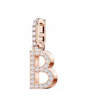 SWAROVSKI REMIX COLLECTION CHARM B, BIANCO, PLACCATO ORO ROSA 5437624