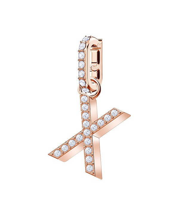 SWAROVSKI REMIX COLLECTION CHARM X, BIANCO, PLACCATO ORO ROSA 5440510