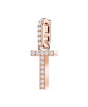 SWAROVSKI REMIX COLLECTION CHARM T, BIANCO, PLACCATO ORO ROSA 5437615