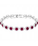 BRACCIALETTO SWAROVSKI ANGELIC, MEDIO, ROSSO, PLACCATURA RODIO 5446006