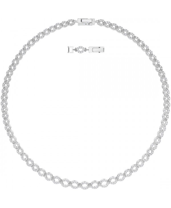 Collana Donna Swarovski  LACE THIN, BIANCO, PLACCATURA RODIO 5382353