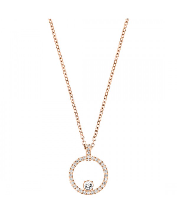 PENDENTE DONNA SWAROVSKI CREATIVITY CIRCLE, BIANCO, PLACCATO ORO ROSA 5202446