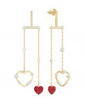 ORECCHINI SWAROVSKI DONNA OXO MOBILE, ROSSO, PLACCATURA ORO 5460324