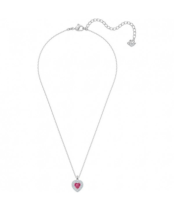 PENDENTE SWAROVSKI DONNA ONE, ROSSO, PLACCATURA RODIO 5446301