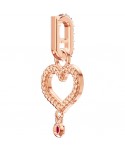 CHARM SWAROVSKI DONNA REMIX COLLECTION CHARM HEART, BIANCO, PLACCATO ORO ROSA 5441398