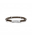 BRACCIALE UOMO KULTO MAN HELIX DARK BROWN SS KKMAN-130