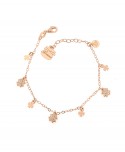 Bracciale Donna Charms Quadrifogli Lisci e Zirconi alternati Piti Malì PIT 133/B-FO