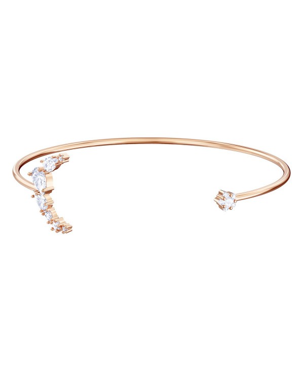 BRACCIALE SWAROVSKI DONNA RIGIDO PENÉLOPE CRUZ MOONSUN, BIANCO, PLACCATO ORO ROSA 5486353