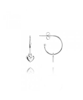 Orecchini a cerchio Pearl Heart Boho