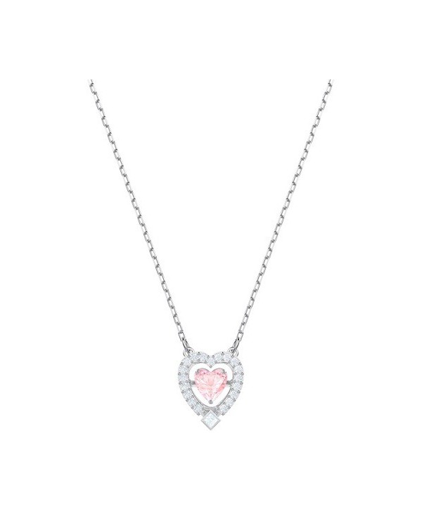 COLLANA DONNA SWAROVSKI SPARKLING DANCE HEART, ROSA, PLACCATURA RODIO 5465284