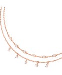 COLLANA SWAROVSKI DONNA DOPPIA PENÉLOPE CRUZ MOONSUN, BIANCO, PLACCATO ORO ROSA 5486647