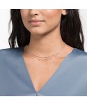 COLLANA SWAROVSKI DONNA DOPPIA PENÉLOPE CRUZ MOONSUN, BIANCO, PLACCATO ORO ROSA 5486647