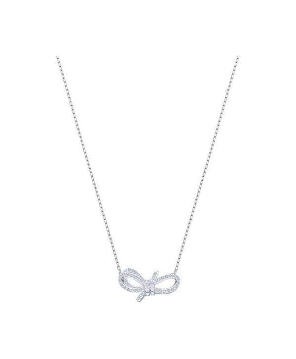 COLLANA SWAROVSKI DONNA LIFELONG BOW, BIANCO, PLACCATURA RODIO 5440643