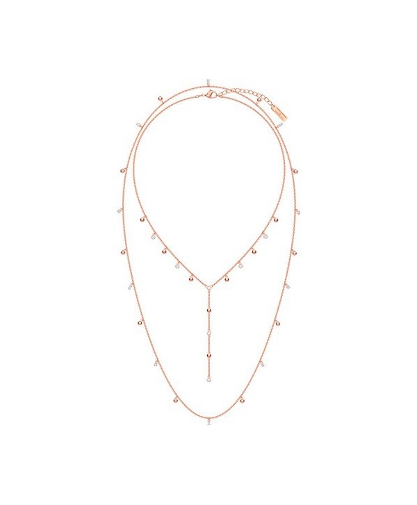 COLLANA SWAROVSKI DONNA LUNGA PENÉLOPE CRUZ MOONSUN, BIANCO, PLACCATO ORO ROSA 5486650