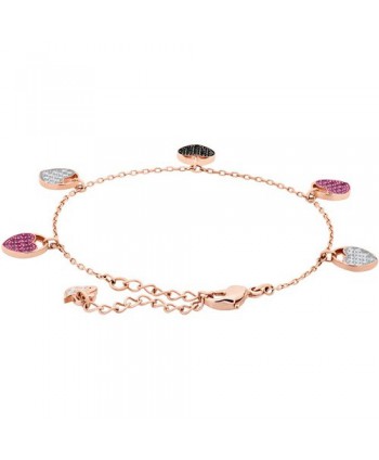 BRACCIALETTO DONNA SWAROVSKI GINGER, MULTICOLORE, PLACCATO ORO ROSA 5472444