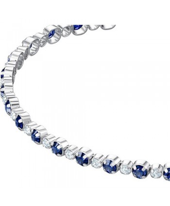 BRACCIALETTO DONNA SWAROVSKI SUBTLE, AZZURRO, PLACCATURA RODIO 5465383