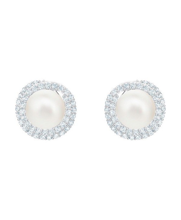 ORECCHINI DONNA SWAROVSKI ORIGINALLY, BIANCO, PLACCATURA RODIO 5461087