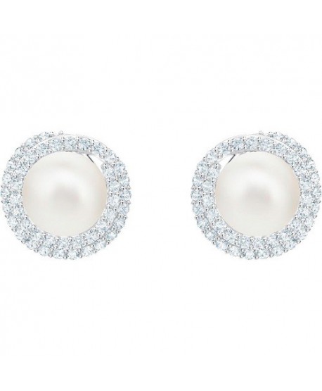 ORECCHINI DONNA SWAROVSKI ORIGINALLY, BIANCO, PLACCATURA RODIO 5461087