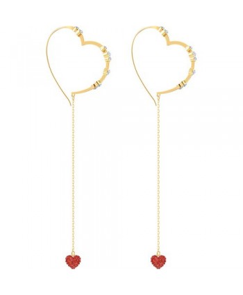 ORECCHINI DONNA SWAROVSKI OXO, ROSSO, PLACCATURA ORO 5455568