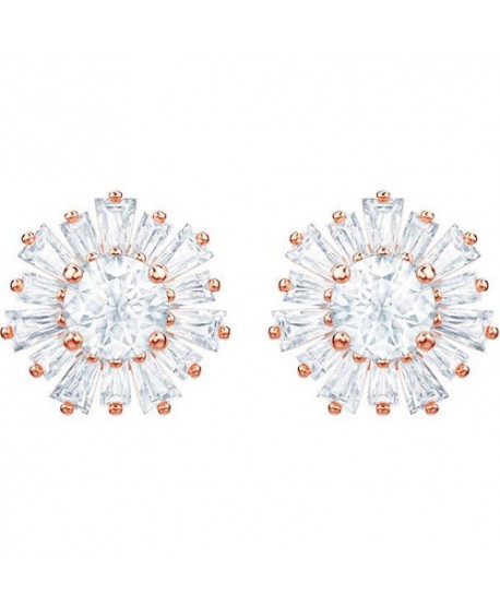ORECCHINI DONNA SWAROVSKI SUNSHINE, BIANCO, PLACCATO ORO ROSA 5459597