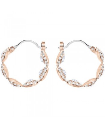 ORECCHINI SWAROVSKI A CERCHIO ANGELIC, BIANCO, PLACCATO ORO ROSA 5418271