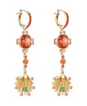 ORECCHINI SWAROVSKI DONNA LUCKY GODDESS SHELL, MULTICOLORE, PLACCATURA ORO 5451301