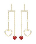 ORECCHINI SWAROVSKI DONNA OXO MOBILE, ROSSO, PLACCATURA ORO 5460324