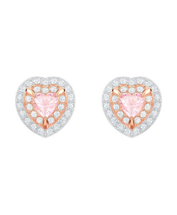 ORECCHINI SWAROVSKI DONNA STUD ONE, MULTICOLORE, PLACCATO ORO ROSA 5446995