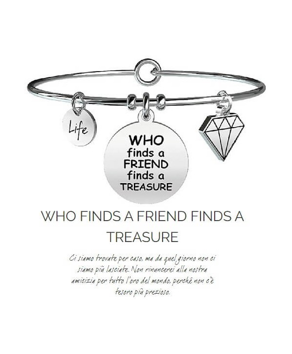 Bracciale Kidult Who finds a friend finds a tresure731096