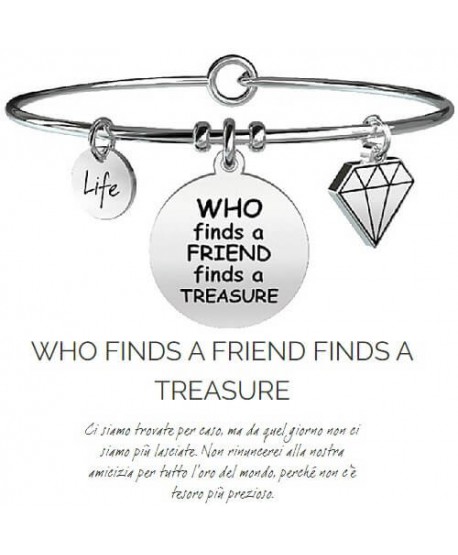 Bracciale Kidult Who finds a friend finds a tresure731096