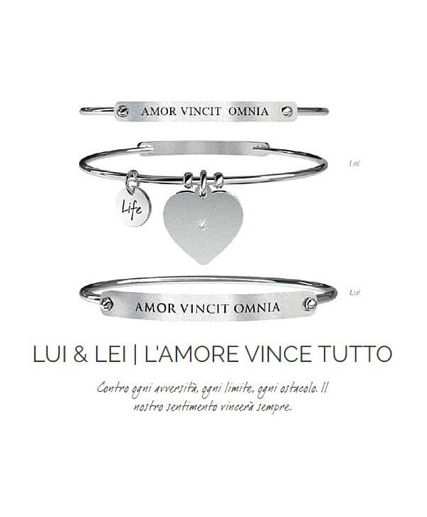 Set Bracciali Rigidi Kidult Love Lui & Lei L'Amore Vince Tutto 731053