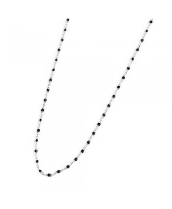 Collana Marlù Basi 44 cm acciaio e cristalli neri 2CA0005-N