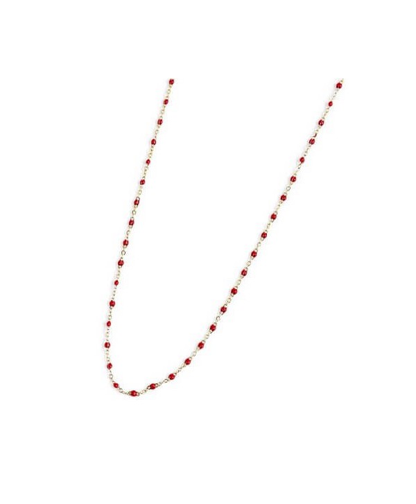 Collana Marlù Basi 44 cm Pvd oro e cristalli rossi 2CA0005G-R