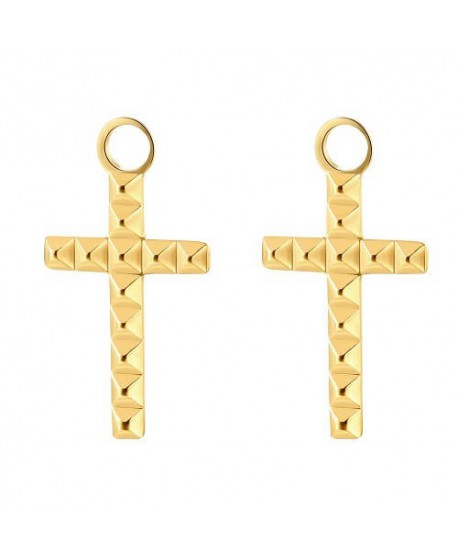 Pendenti S'Agapo Happy Ears Croce borchiata dorata she019