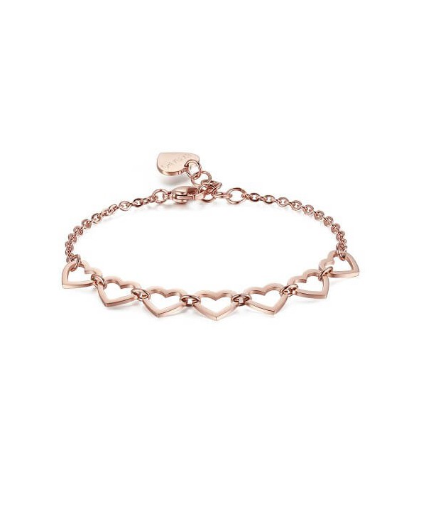 Bracciale S’Agapõ Starlove 7 Cuori pvd oro rosa SRL16