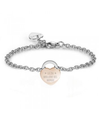 Bracciale S’Agapõ Lockme lucchetto con Infinito Zia SLM16
