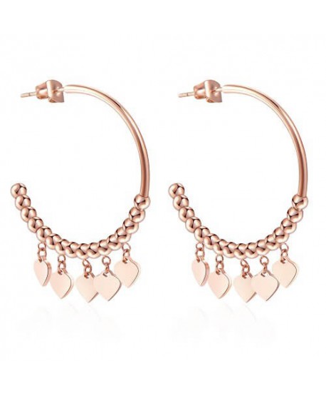 Orecchini S’Agapõ Medina cerchi cuori rosati sea26