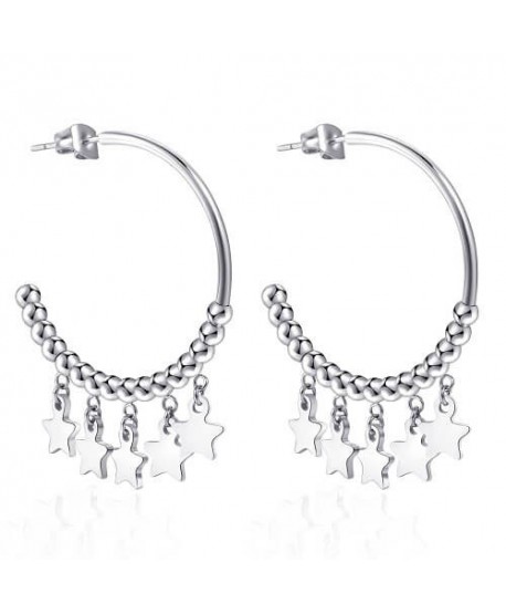 Orecchini S’Agapõ Medina Cerchi Stelle argentati SEA23