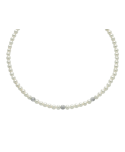 Collana Miluna perle diamantate