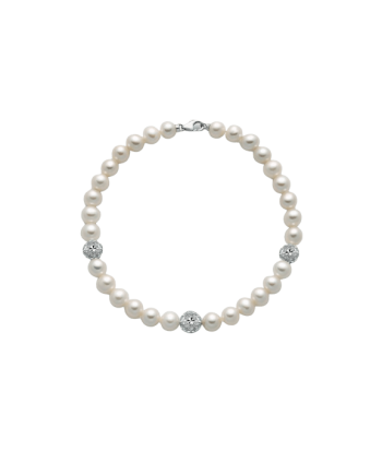 Bracciale Miluna perle diamantate PBR2765