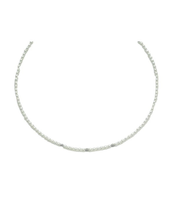 Collana Miluna perle diamantate PCL1701B