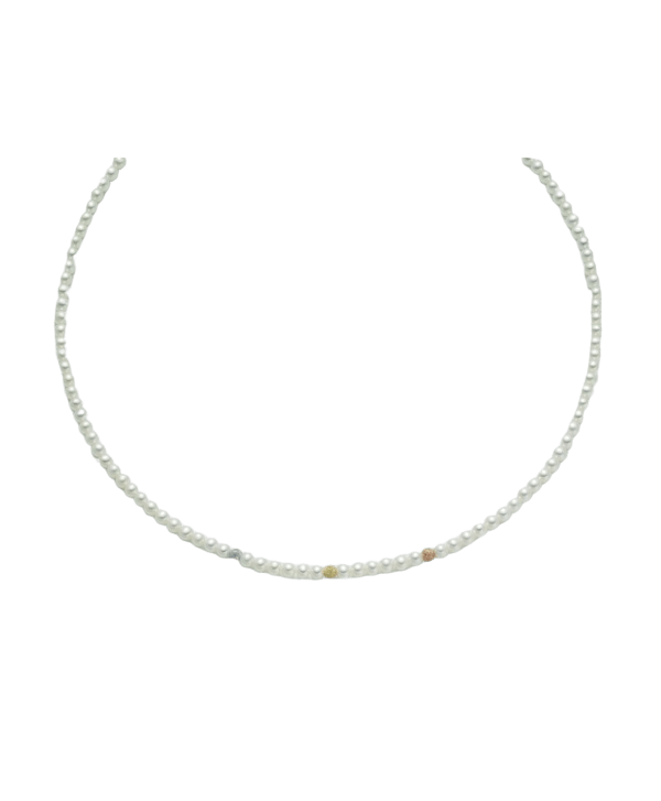 Collana Miluna perle diamantate PCL1701