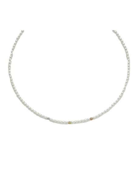 Collana Miluna perle diamantate PCL1701