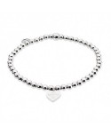 Bracciale elastico Marlù con cuore in acciaio 18BR045