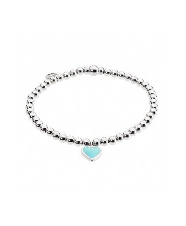 Bracciale elastico Marlù con cuore turchese 18BR045T